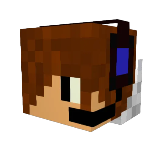 RYUU0419 Minecraft avatar head, 3D render