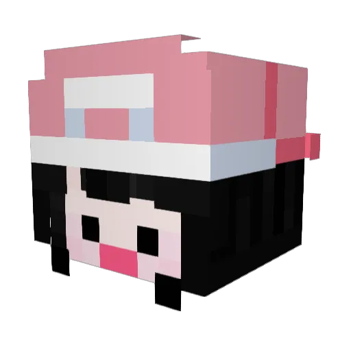 RYU_MINs Minecraft avatar head, 3D render