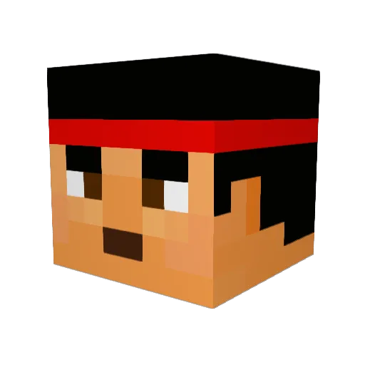 RYU_SAN Minecraft avatar head, 3D render