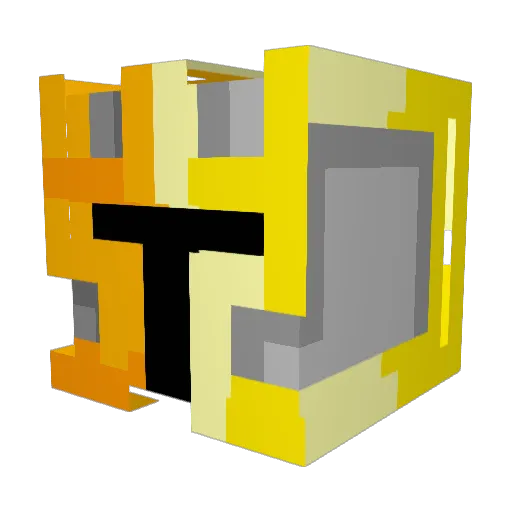 RYZ3RX Minecraft avatar head, 3D render