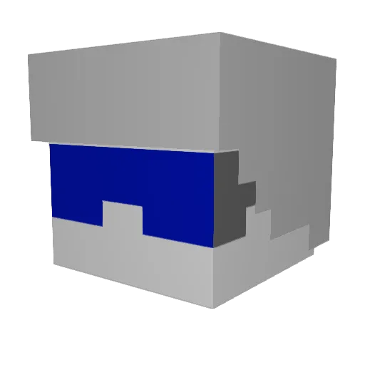 RZ85 Minecraft avatar head, 3D render