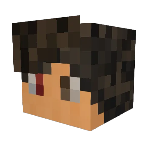 RZABROS Minecraft avatar head, 3D render