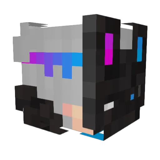 RZBTL Minecraft avatar head, 3D render