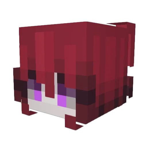 RZKU Minecraft avatar head, 3D render