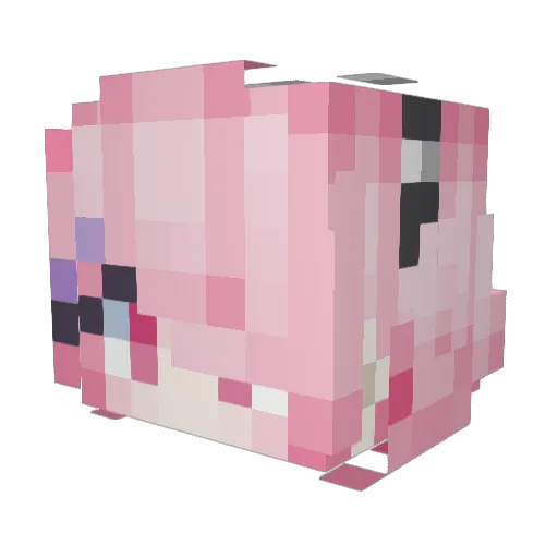 RZRam Minecraft avatar head, 3D render