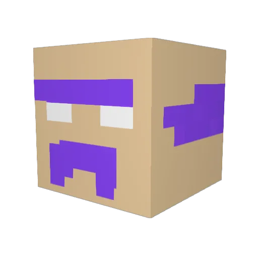 RZURAFF Minecraft avatar head, 3D render
