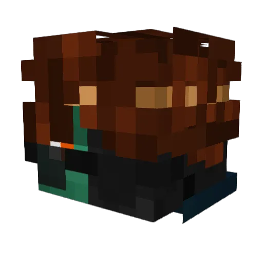 R_A_P_T_O_F Minecraft avatar head, 3D render