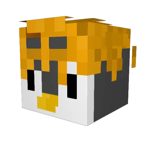 R_BR19 Minecraft avatar head, 3D render
