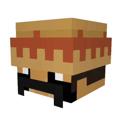 R_DYNOMITE Minecraft avatar head, 3D render