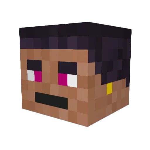R_Dino Minecraft avatar head, 3D render