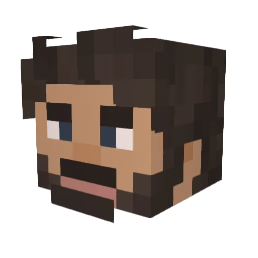 R_Gnome Minecraft avatar head, 3D render