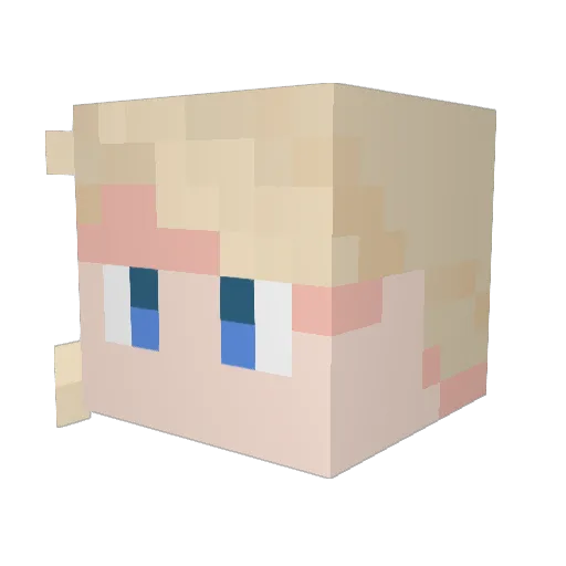 R_Grey032 Minecraft avatar head, 3D render