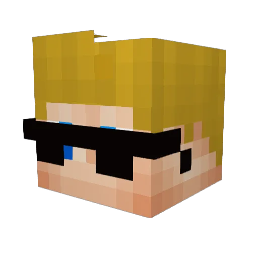 R_Katasztrofus Minecraft avatar head, 3D render