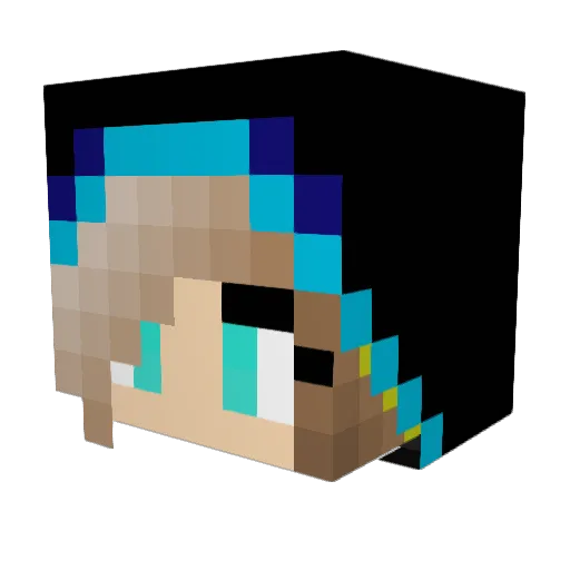R_Lucie Minecraft avatar head, 3D render