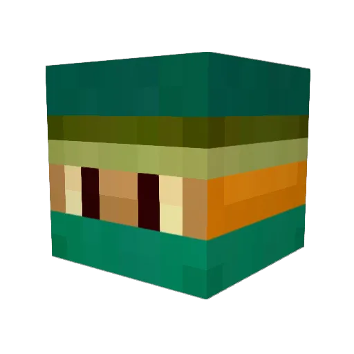 R_PJ Minecraft avatar head, 3D render