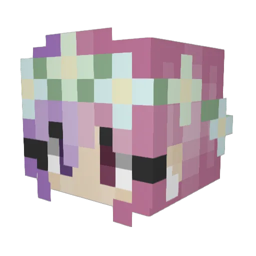 R_Rekuu Minecraft avatar head, 3D render