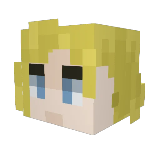 R_a_D_u_G_a Minecraft avatar head, 3D render