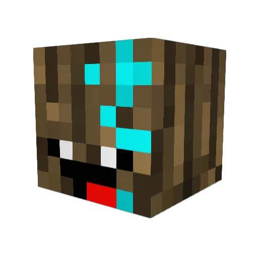 R_abid Minecraft avatar head, 3D render