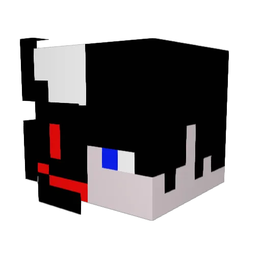 R_lone Minecraft avatar head, 3D render