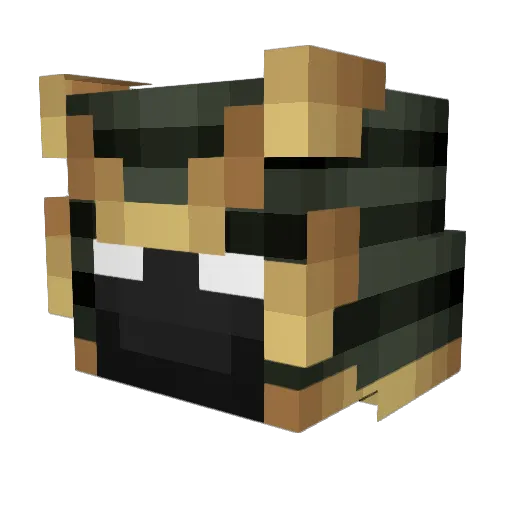 Ra1023 Minecraft avatar head, 3D render