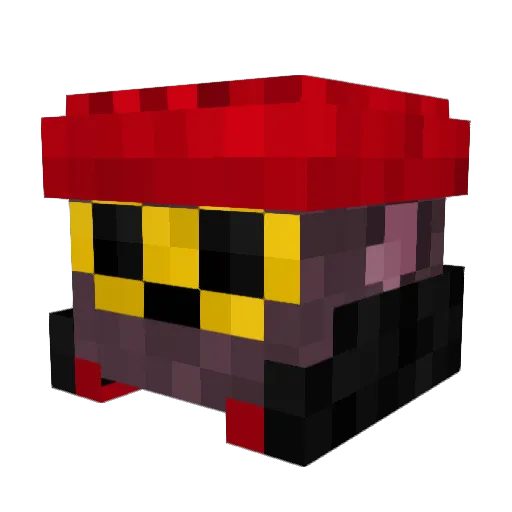 Ra1dable Minecraft avatar head, 3D render