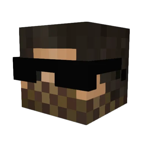 Ra1n4rest Minecraft avatar head, 3D render