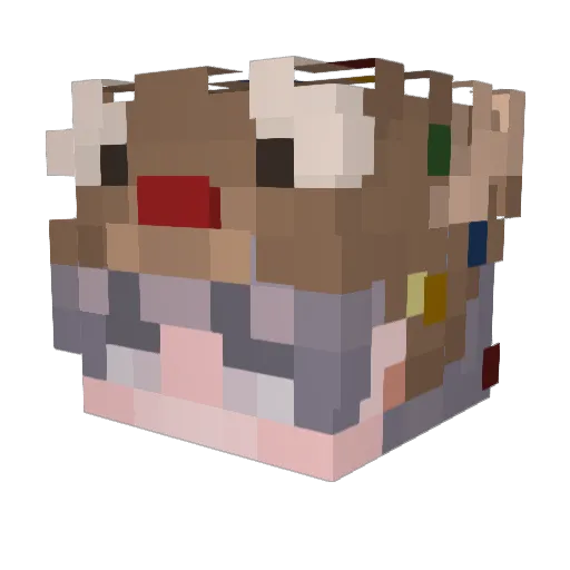 Ra3d0 Minecraft avatar head, 3D render