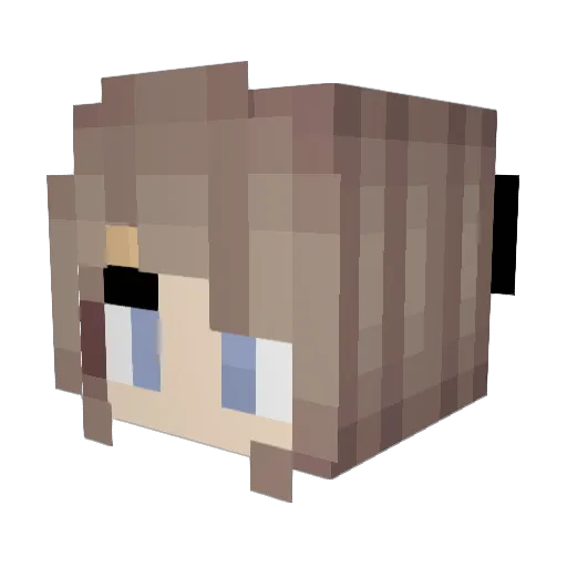 Ra7ent Minecraft avatar head, 3D render