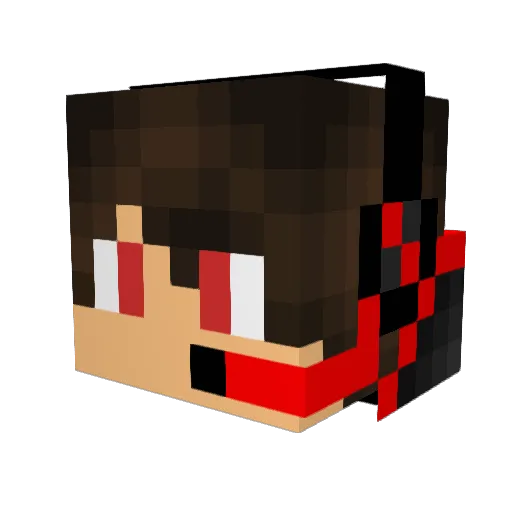 RaGeXGames Minecraft avatar head, 3D render