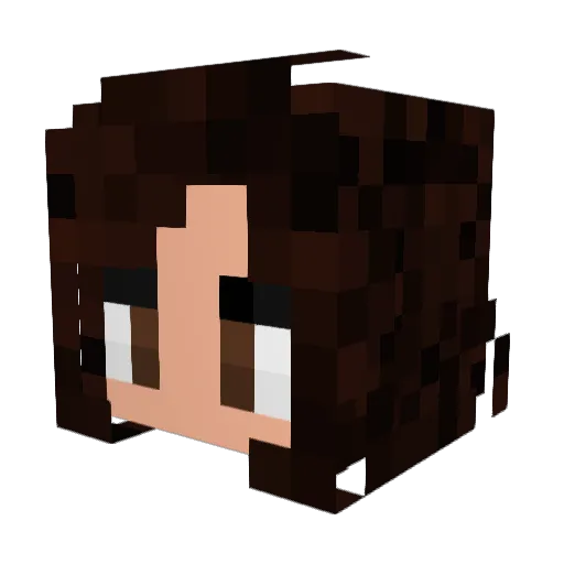 RaKelha Minecraft avatar head, 3D render