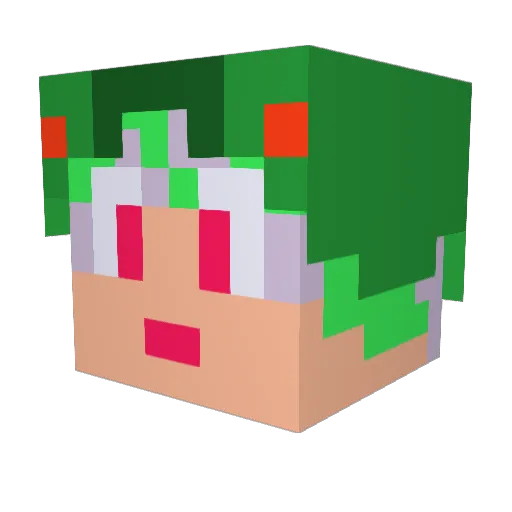RaRana702 Minecraft avatar head, 3D render