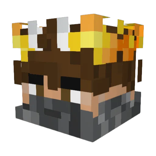 RaRi_ezz Minecraft avatar head, 3D render