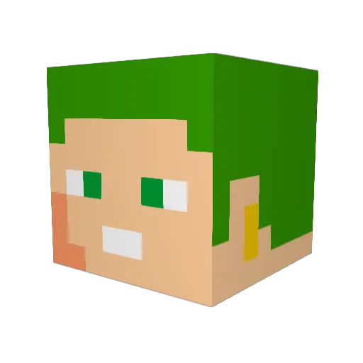 RaSh_69 Minecraft avatar head, 3D render