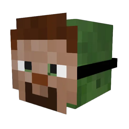 RaSleepy Minecraft avatar head, 3D render