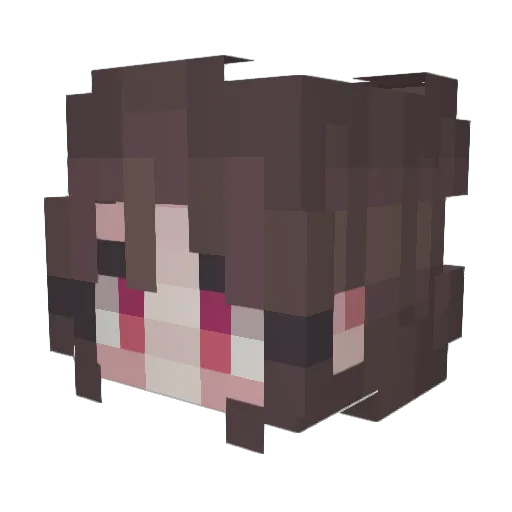 RaVurity Minecraft avatar head, 3D render