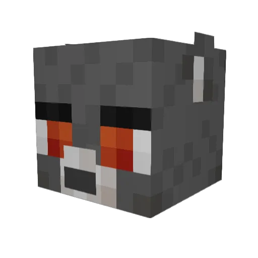 RaWZacH Minecraft avatar head, 3D render