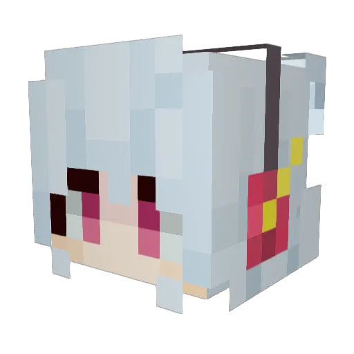 RaW_I Minecraft avatar head, 3D render