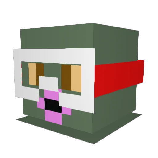 RaWaw Minecraft avatar head, 3D render