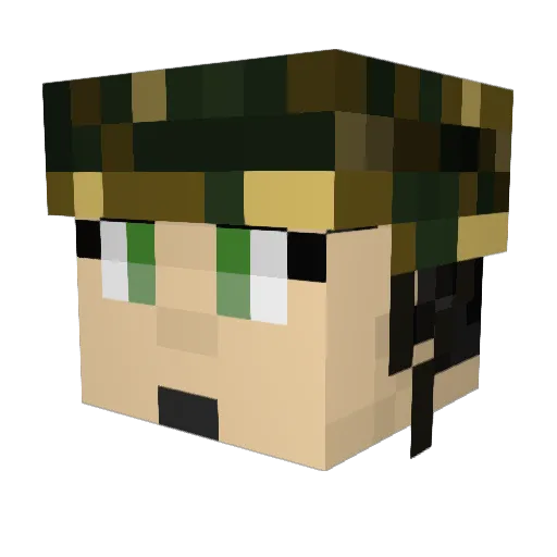 RaXXoR Minecraft avatar head, 3D render