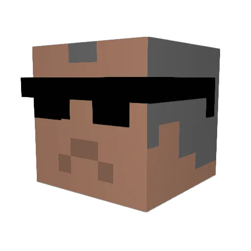 RaXs00 Minecraft avatar head, 3D render