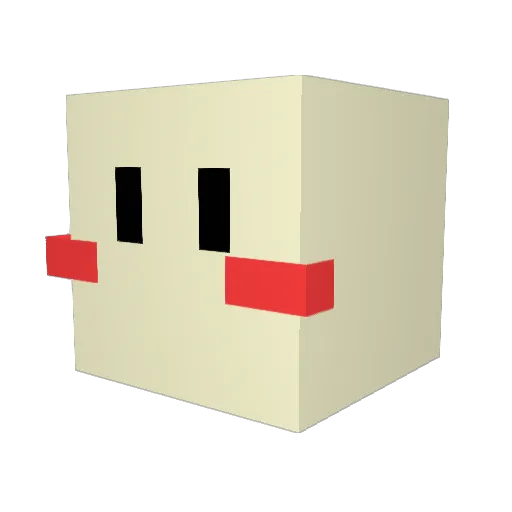 Ra__ming Minecraft avatar head, 3D render