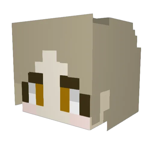 Ra_nee_ Minecraft avatar head, 3D render