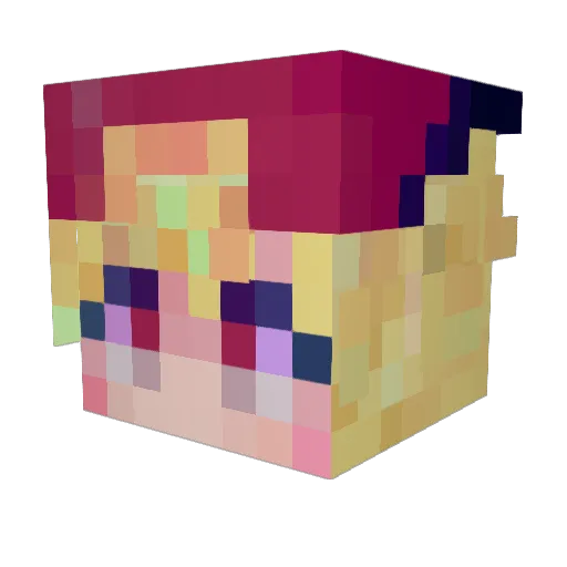 RaaRaaZeeZee Minecraft avatar head, 3D render