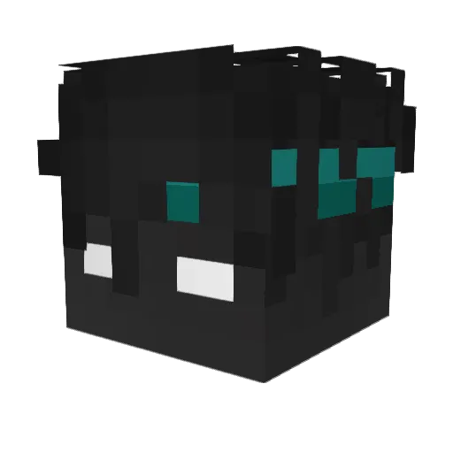 Raaamos Minecraft avatar head, 3D render