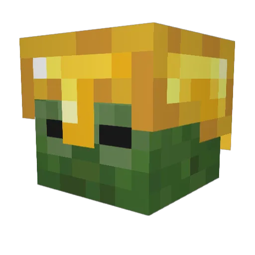 Raaavix Minecraft avatar head, 3D render