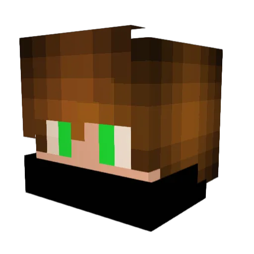 Raaayze Minecraft avatar head, 3D render