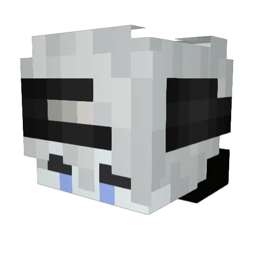 Raadfxrd Minecraft avatar head, 3D render