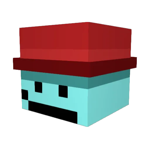 Raafixx Minecraft avatar head, 3D render