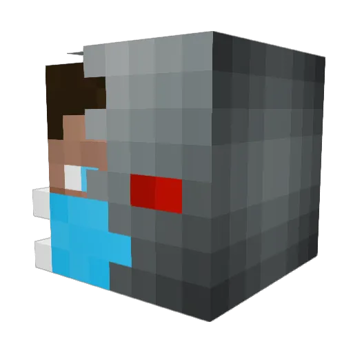 Raage01 Minecraft avatar head, 3D render