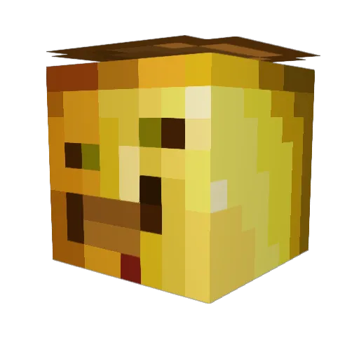 Raakosnik Minecraft avatar head, 3D render